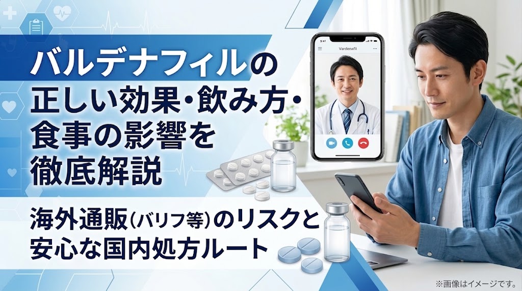 バルデナフィルの効果・飲み方・副作用！通販リスクを解説