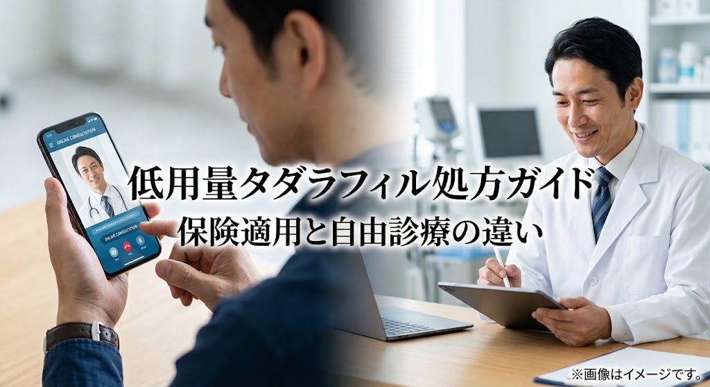 低用量タダラフィルの保険適用条件と効果｜2.5mg/5mgの適切な飲み方とお勧めクリニック比較