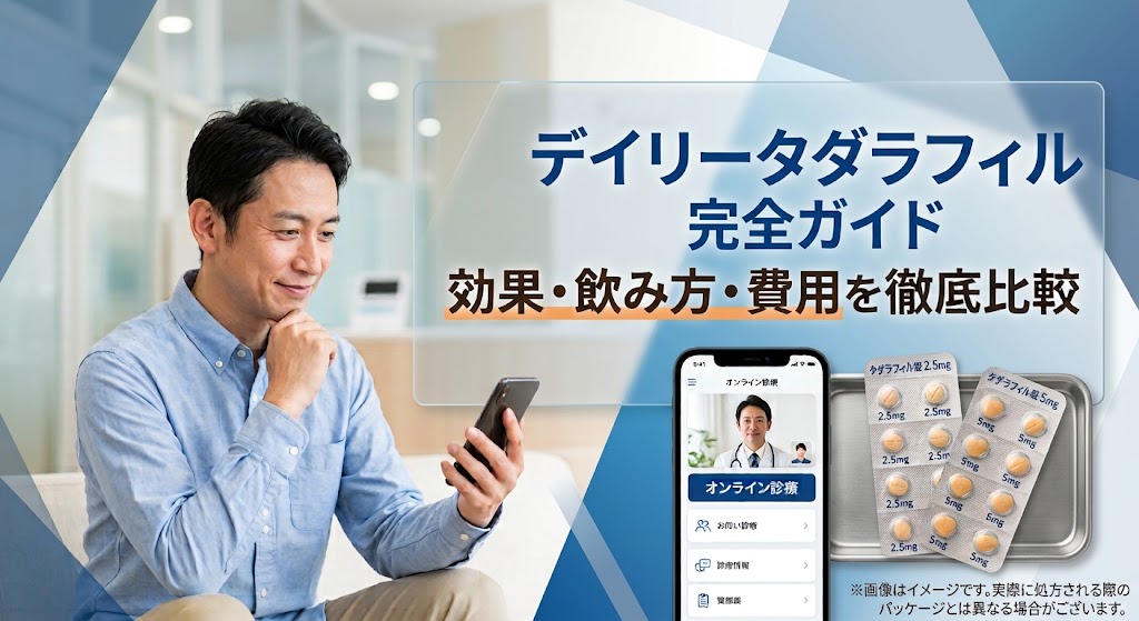 デイリータダラフィルの効果と飲み方｜2.5mg・5mgの違い・費用・副作用まで解説