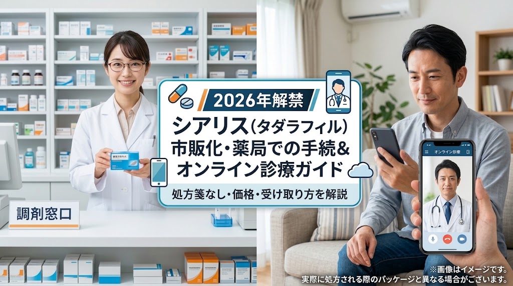 シアリス（タダラフィル）は薬局で手に入る？市販化の時期・ドラッグストアでの入手方法や価格を解説