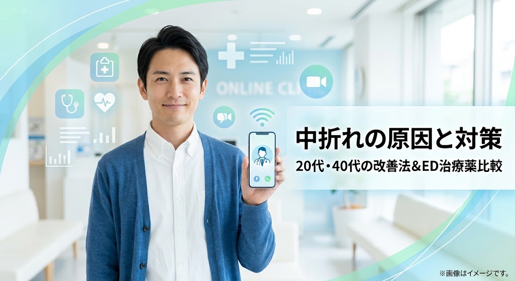 中折れの原因と対策を徹底解説！20代・40代の改善法とおすすめED薬
