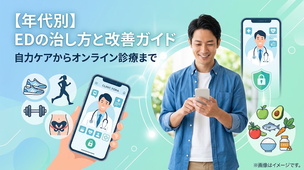 【年代別】EDの治し方と改善ガイド｜オンライン診療の活用から自力対策まで
