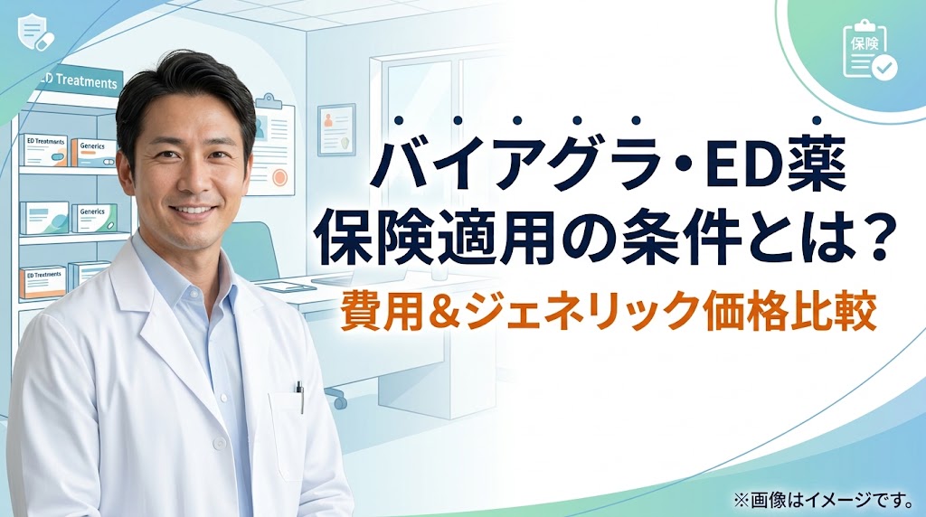 ED治療・バイアグラ保険適用の条件は？いつから・なぜ？費用や価格比較も