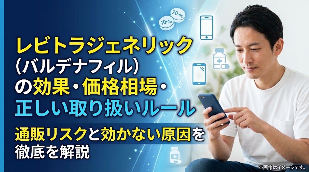 レビトラジェネリックの効果・価格比較！通販の危険性と「効かない」原因を解説