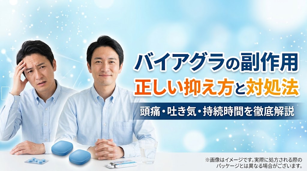 バイアグラの副作用一覧と抑え方｜頭痛・吐き気・下痢・眠気の対処と心臓・肝臓へのリスク