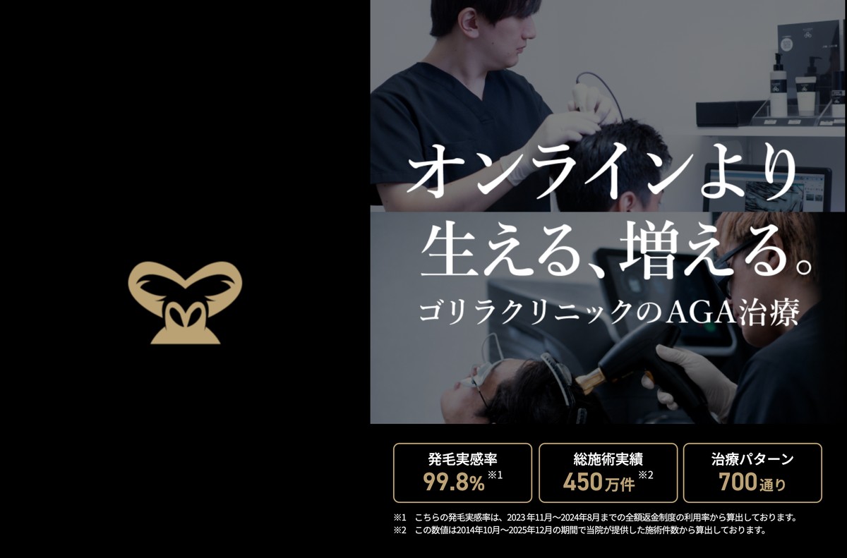 ゴリラクリニックの公式サイト
