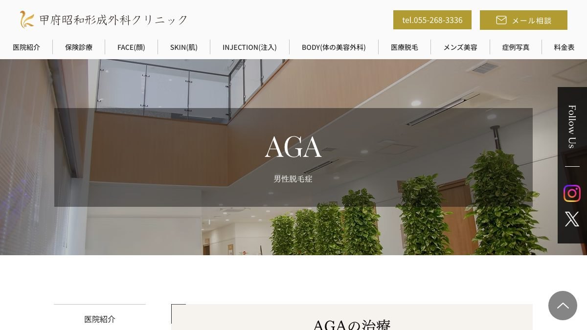 甲府昭和形成外科クリニックの公式サイト
